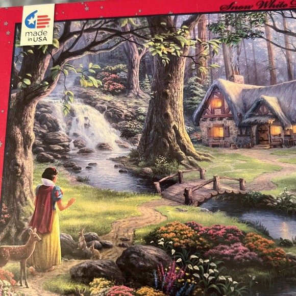 Thomas Kinkade Disney Dreams Collection Snow White Discovers The Cottage - Picture 7 of 7